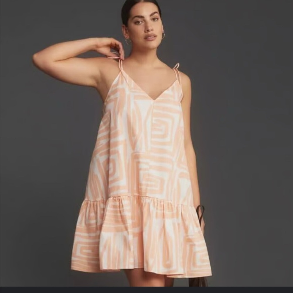 ANTHROPOLOGIE MAEVE SLEEVELESS FOUNCE SWING MINIDRESSES SIZE S